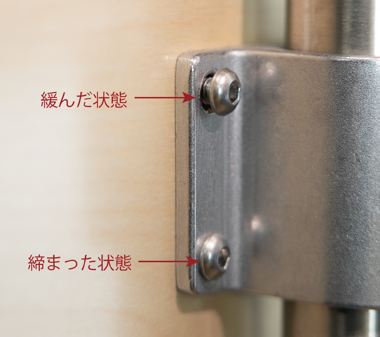 半年から1年でネジが緩む