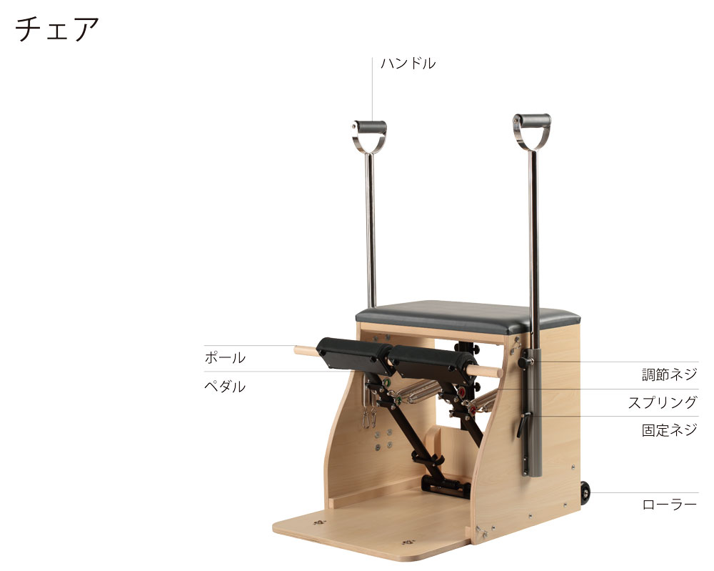 ピラティス　チェア 調整可能スプリング付き ピラティスマシンの種類【チェア】とは？ - 2025年最新 ピラティス